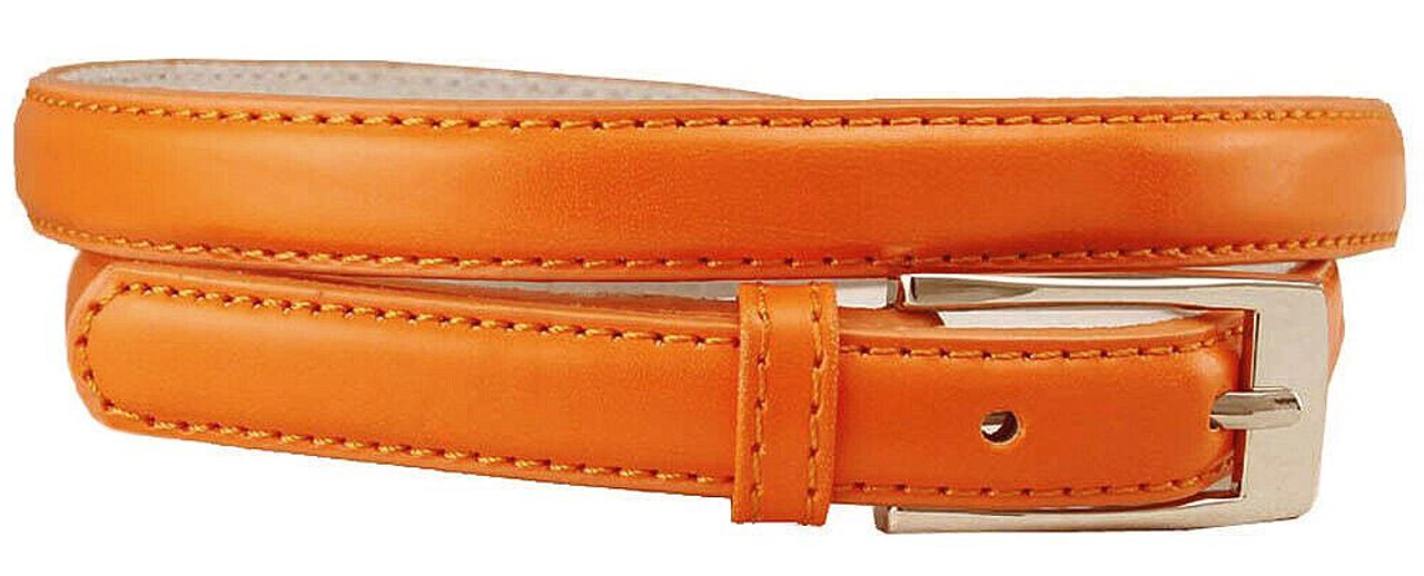 Candy-colored PU Leather Rectangular Buckle Thin Belt for Women, Length:  1050 x 11mm(Yellow)