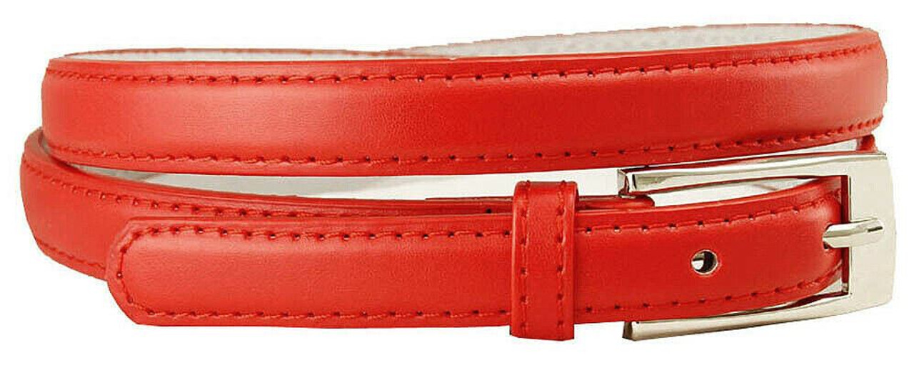 Buy Dark Red Embossed Thin Leather Belt - Unique Design