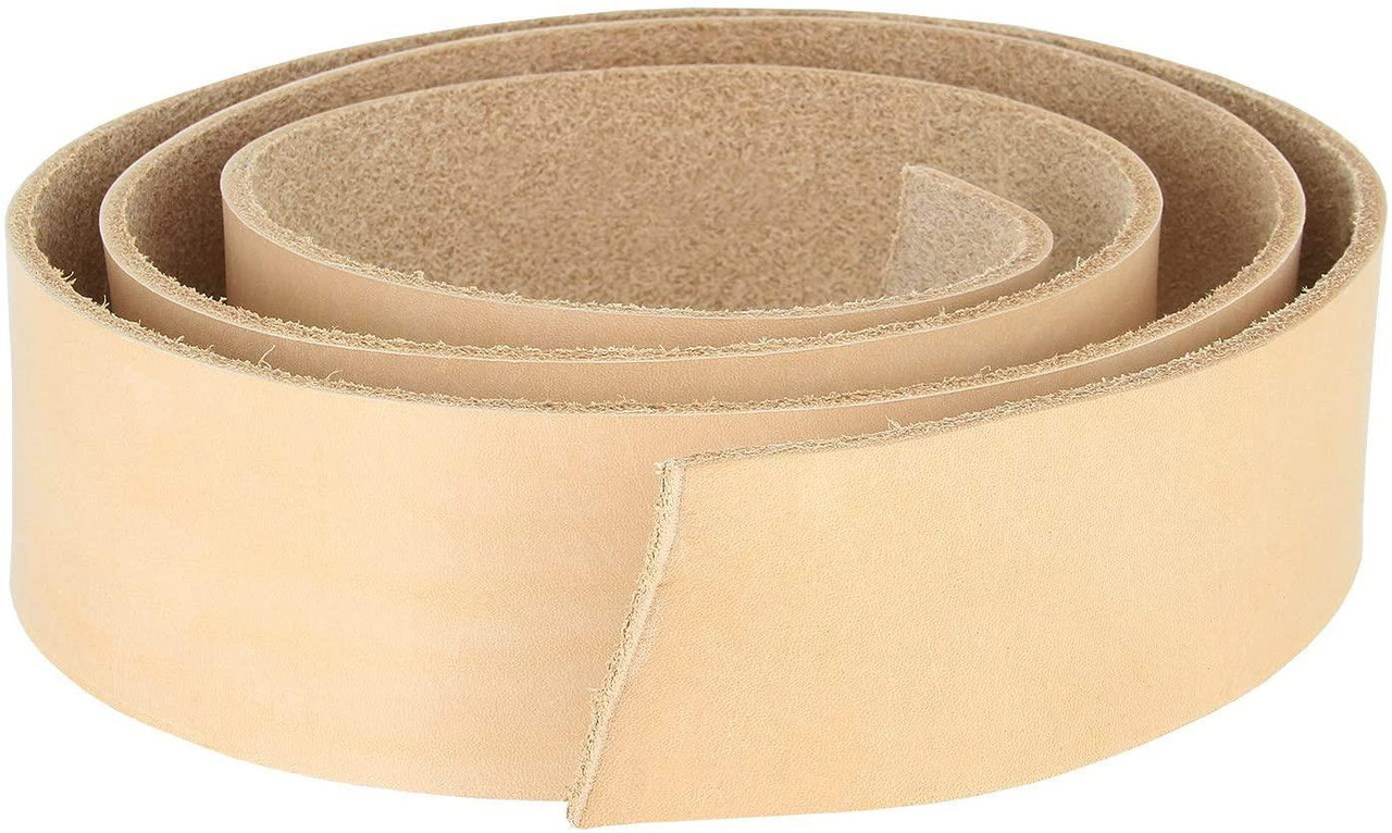 Natural Cowhide Leather Belt Strip 100% Genuine Full Grain Leather Belt  Strip (50 end to end) 