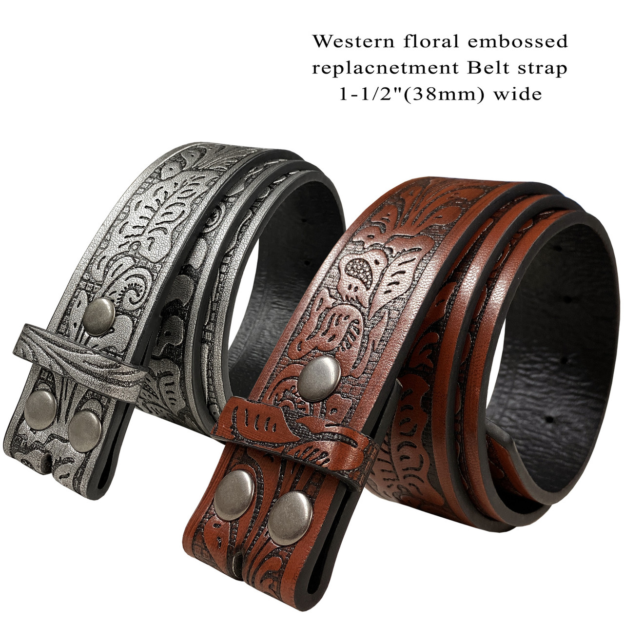 western embossed belt