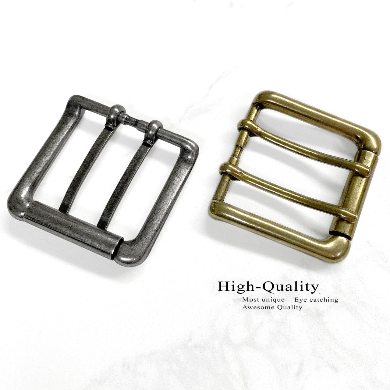 Heel Bar Strap Roller Buckle In Nickel - Foto 10