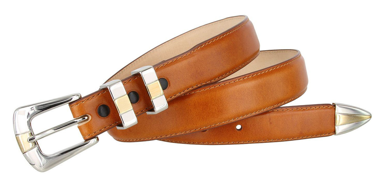 Alexander Men's Belt Italian Calfskin Genuine Leather Designer