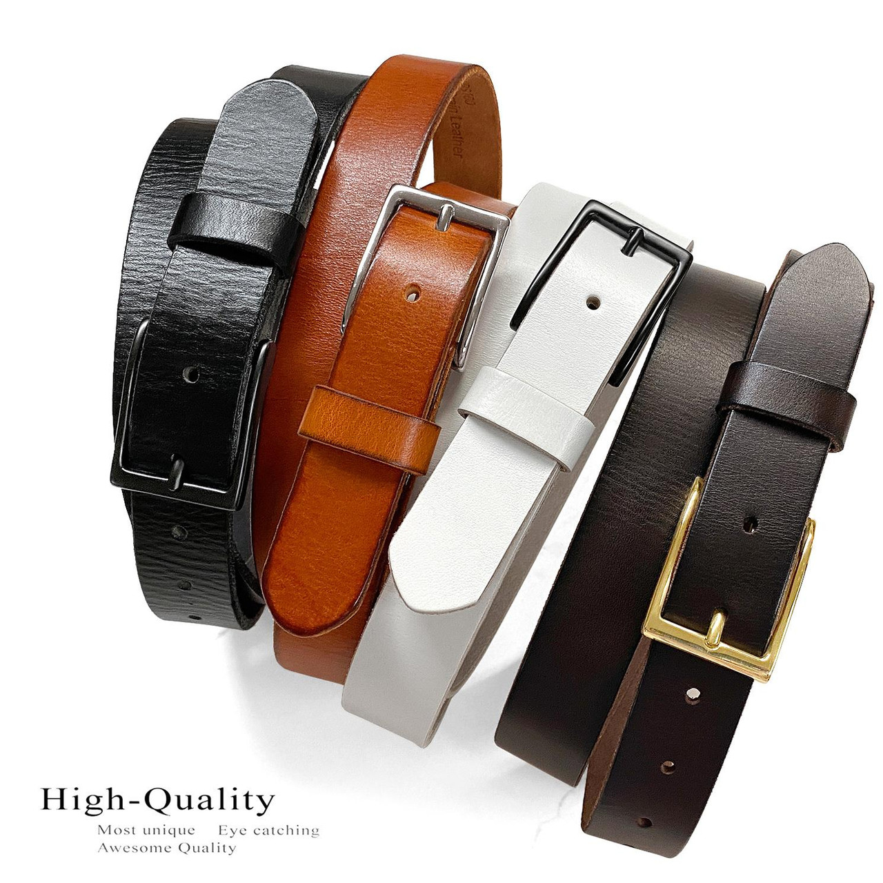 Men's Belts One Piece Full Grain Genuine Leather Casual Dress Belt