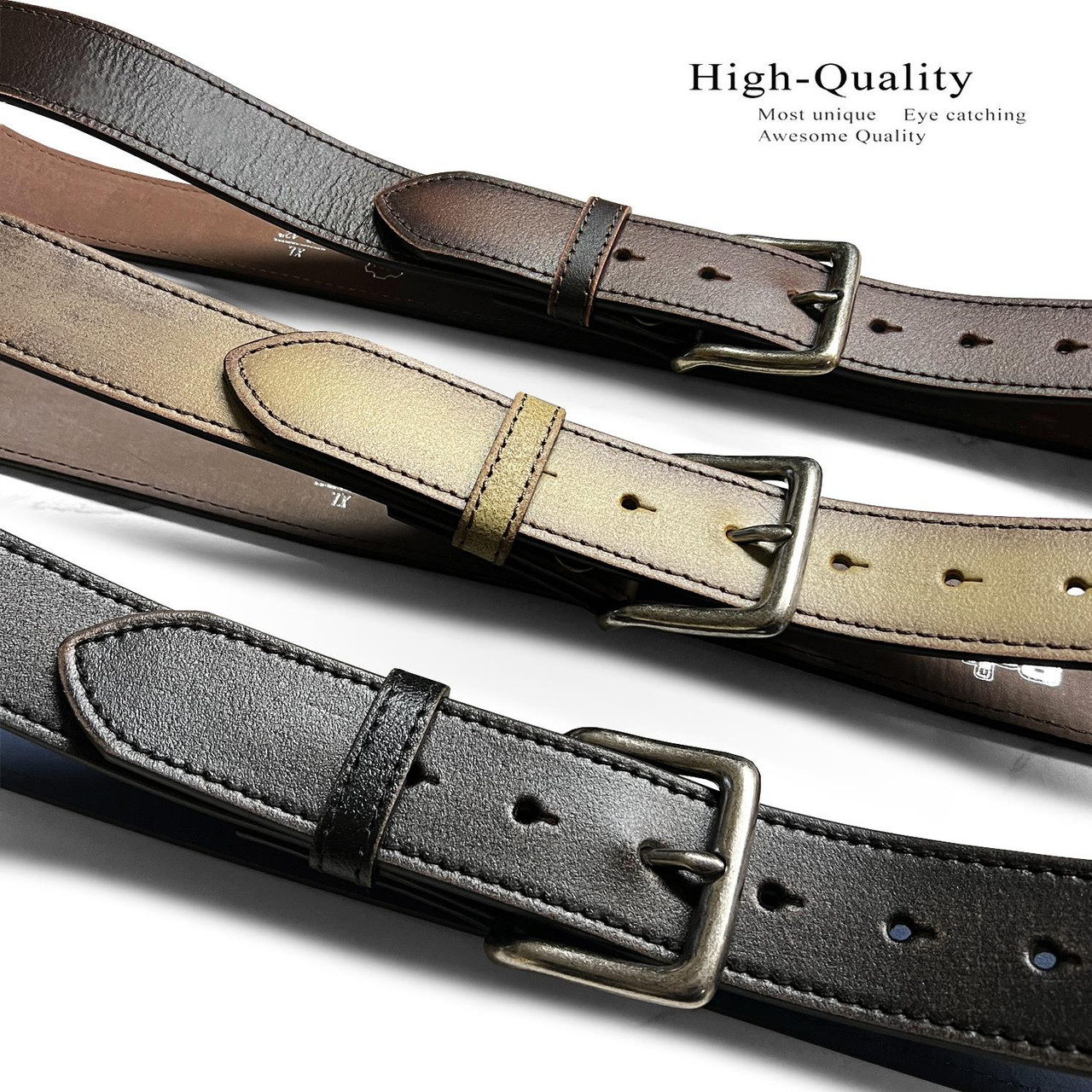 小物 Classic Buckle Leather Belt Classic Buckle Vintage Casual Jean Belt Genuine Leather Belt