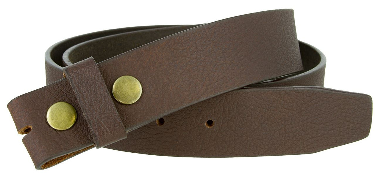 BS040 Replacement Belt Genuine Full Grain Leather Belt Strap with Snaps on  1-1/2(38mm) wide 