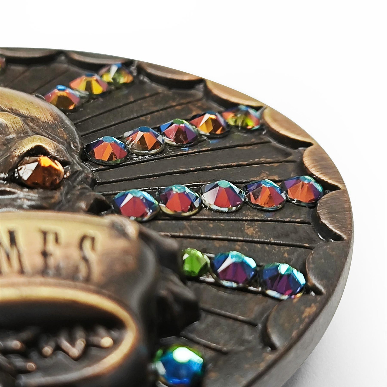 Vampire Belt Buckle HA1439 MOEB Antique Brass Copper The Devil