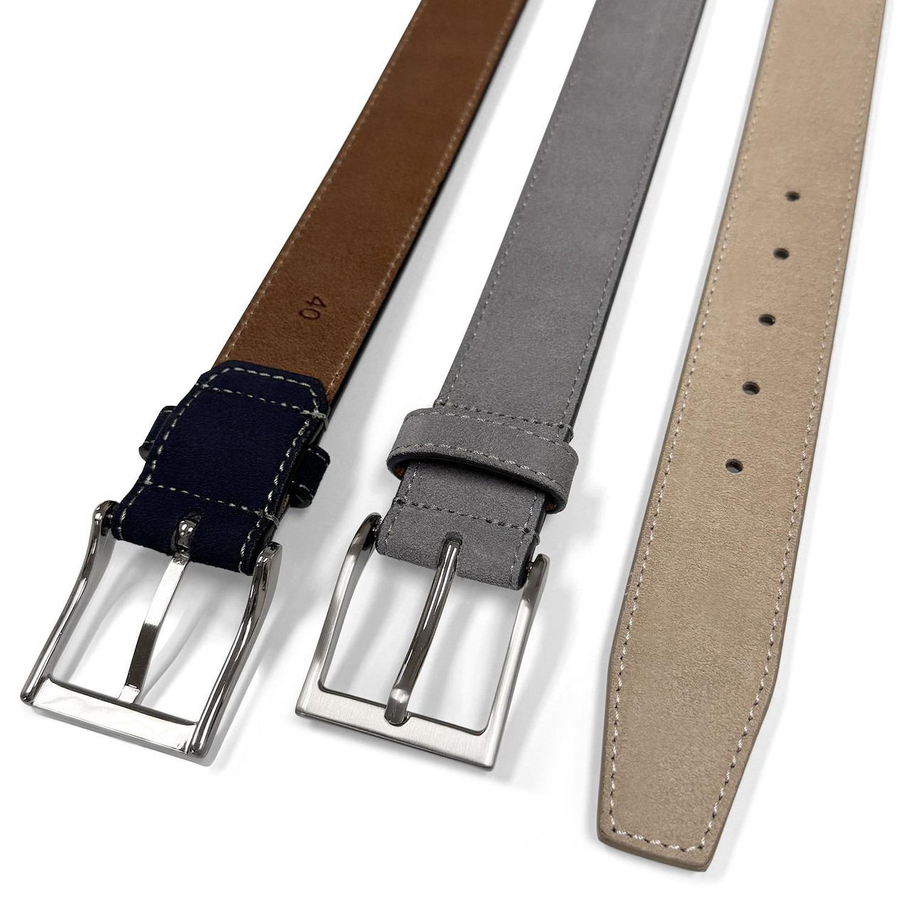 41104 Suede Belt Genuine Suede Leather Casual Jean Belt 1-1/2