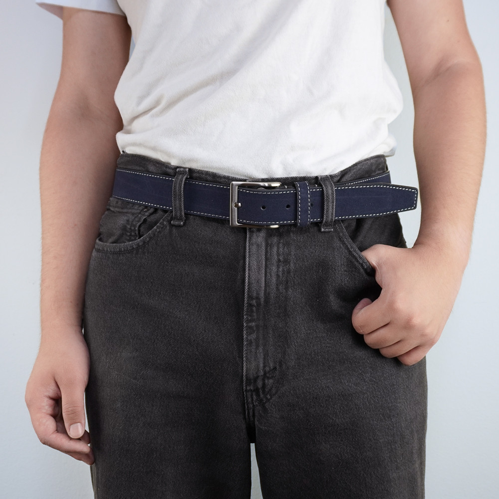 41104 Suede Belt Genuine Suede Leather Casual Jean Belt 1-1/2