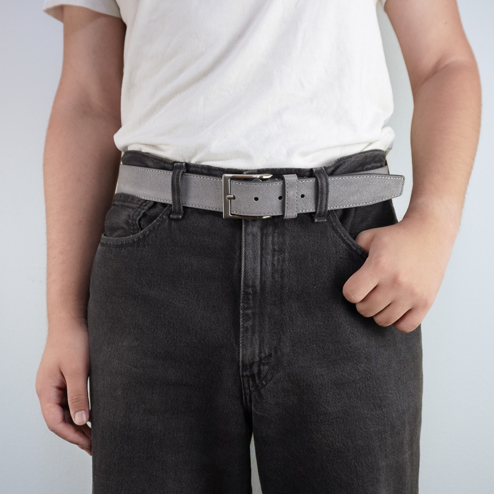 41104 Suede Belt Genuine Suede Leather Casual Jean Belt 1-1/2