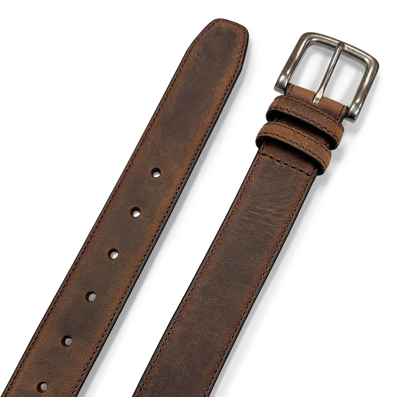 JUNKYCLASSICS｜35mm｜HORSE HIDE BELT｜茶芯 Men's Belt Crazy Horse Genuine Leather Casual Jean Belt 1-3/8