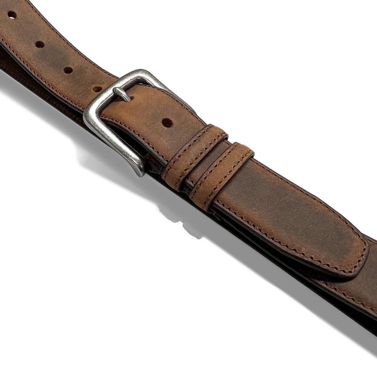 Men's Belt Crazy Horse Genuine Leather Casual Jean Belt 1-3/8