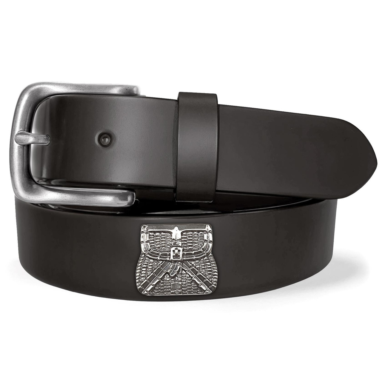chinese dress ladies Full Grain Men's or Women's 1 1/4 inch Wide Black Buffalo Leather Dress/Casual Belt Black Buckle Made 32 / Black main image 0