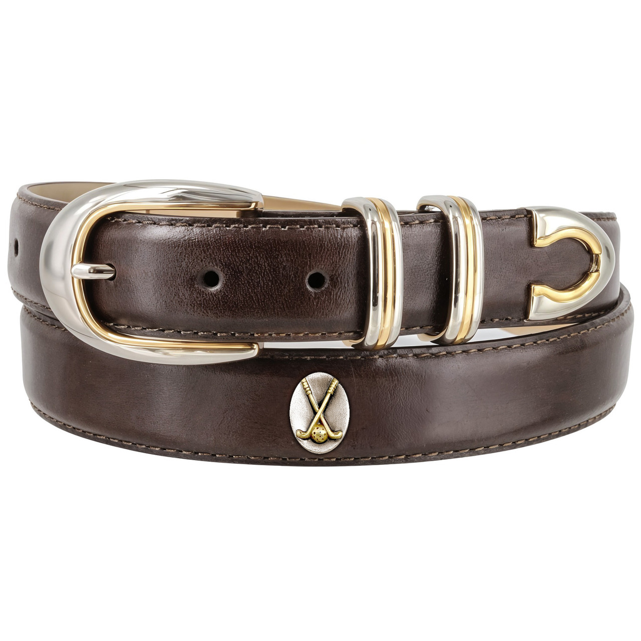 FULLERTON Medal Play Genuine Full-Grain Cowhide Leather Designer Dress Golf Belt 1-1/8"(30mm) Wide (Smooth Brown, 38) FULLERTON Medal Play Genuine Full-Grain Cowhide Leather Designer Dress Golf Belt 1-1/8"(30mm) Wide (Smooth Brown, 38)