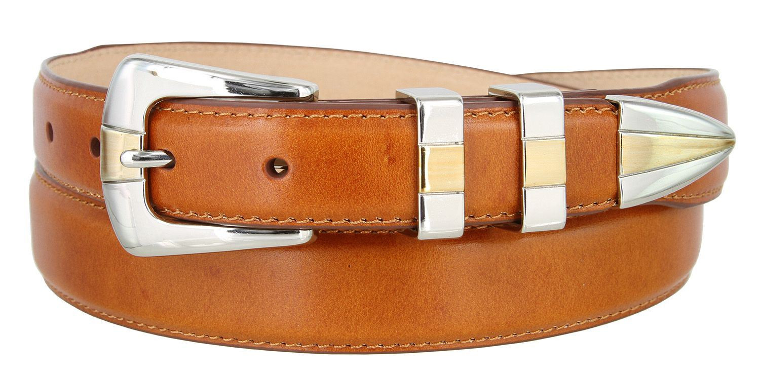Alexander Men's Belt Italian Calfskin Genuine Leather Designer Dress