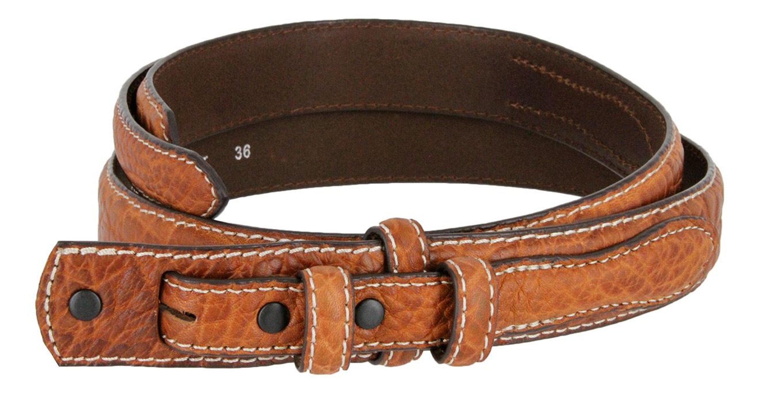 RB2015 Genuine Leather Western Bison Ranger Belt Strap 1-3/8