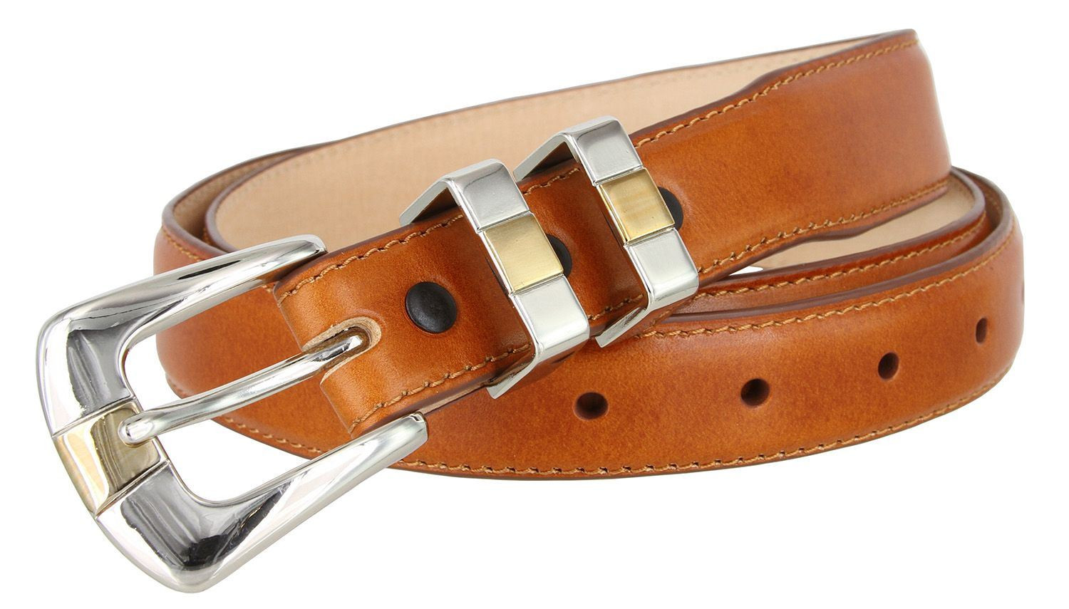 Alexander Men's Belt Italian Calfskin Genuine Leather Designer Dress