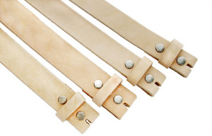 Made in U.S.A Replacement Belt Strap 100% Genuine Full Grain Leather Belt Strap (Natural)