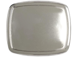 Vintage Blank Plain Buckle Rectangular Belt Buckle Fits 1-1/2"(38mm) Belt Strap (Bright Silver)
