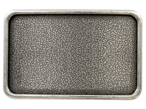 Fibbia Per Cintura Metallica Urban Backwoods Rettangolare Bianca, 94x63 Mm, Per Cinture Fino A 4 Cm