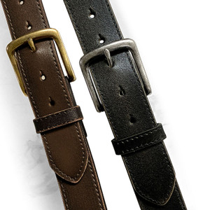 CX160 Vintage Classic Buckle Casual Jean Belt Genuine Leather Belt 1-1/2"(38mm) Wide