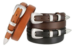 S5527 Antique Western Buckle Belt Oil Tanned Genuine Leather Ranger Belt