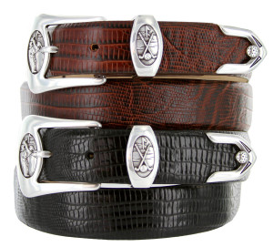 Monterey Genuine Full-Grain Cowhide Leather Designer Dress Golf Belt 1-1/8"(30mm) Wide