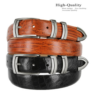 Seville Gun Genuine Full-Grain Cowhide Leather Designer Golf Dress Belt 1-1/8"(30mm) Wide