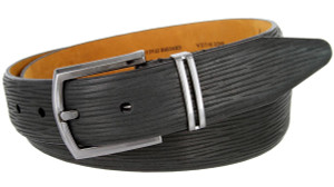 Lejon Made in USA Belt Natural Tree Embossed Genuine Italian Leather Dress Belt 1-3/8"(35mm) Wide