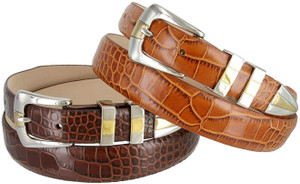 Alexander Men's Genuine Full-Grain Cowhide Leather Designer Dress Belt