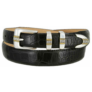 Monroe Men's Genuine Full-Grain Cowhide Leather Designer Dress Belt 1" (24/29) Taper