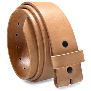 Genuine Full-Grain Cowhide Leather Premium Natural Color Belt Strap 1-1/2"(38mm)
