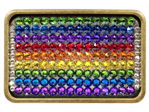 Rhinestone Crystal Antique Brass Rectangle Blank Plain Buckle With Casual Jean Genuine Suede Pink Leather Belt 1-1/2"(38mm) Wide