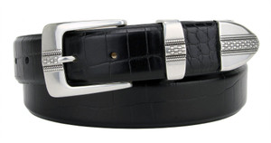 Ridgeford Genuine Full-Grain Cowhide Leather Designer Dress Belt 1-3/8"(35mm) Wide