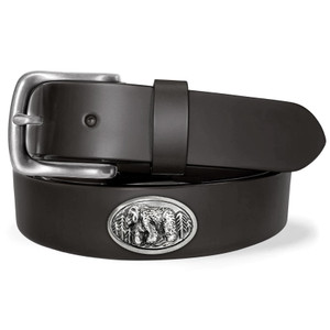 Denali Bear Genuine Full Grain Leather Casual Dress Belt 1-1/4"(32mm) Wide