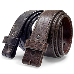 BS250S Heavy-Duty Strap Genuine Full Grain Leather Belt Strap 1-1/2"(38mm) Wide