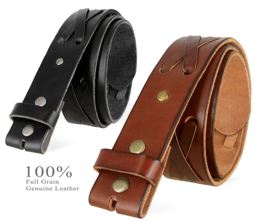 Many Color Cowhide Leather Belt Blanks H110cm x W4.0cm