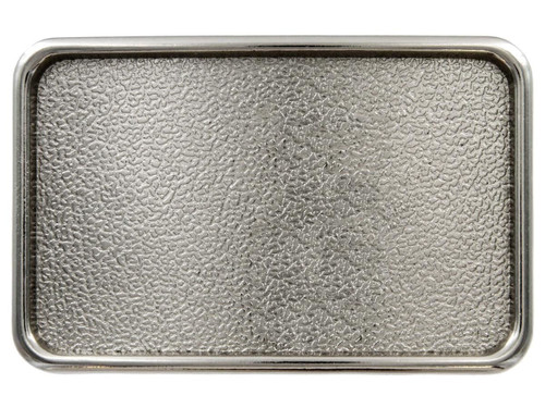 Rectangular Plain Plaque Blank Plain Buckle Belt Buckle Fits 1-1/2" (38mm) Wide Belt-Bright Silver