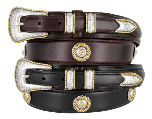 S8622 Western Ranger Belt Oil Tanned Genuine Leather Belt - Belts.com