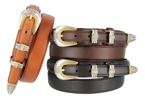 S5354 Antique Smooth Buckle Western Oil Tanned Genuine Leather