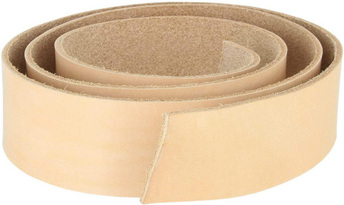 Natural Cowhide Leather Belt Strip 100% Genuine Full Grain Leather Belt Strip (50" end to end)