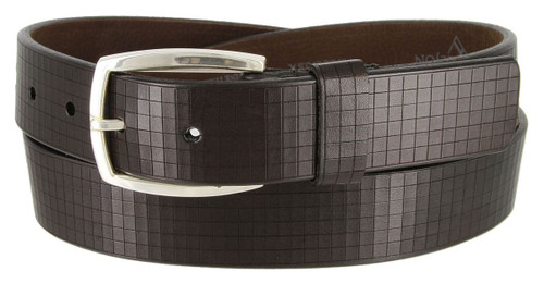 Lejon Made in USA Belt Lazer Cut Italian Genuine Leather Casual Dress Belt 1-3/8"(35mm) Wide