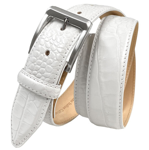5710 Antique Gold Engraved Buckle Genuine Full-Grain Cowhide Leather Dress Belt 1 25mm Wide