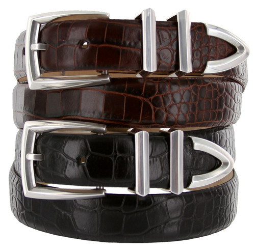 Wilshire Italian Calfskin Genuine Leather Designer Golf Dress Belt 1-1/4"(32mm) Wide