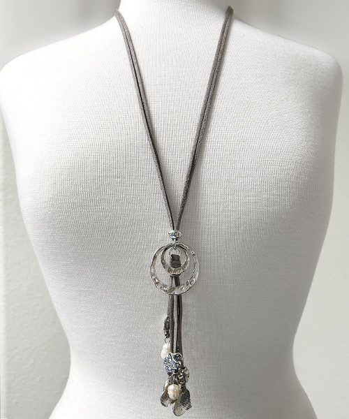 Long Leather Necklace Pendant Nickel free Fashion Women Art