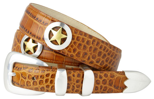 Starlite Western Genuine Full-Grain Cowhide Leather Designer Dress Belt (24/29) Taper