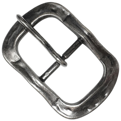 Antique Silver Vintage Hammered Hand-Forged Belt Buckle Set Fits 1-1/2"(38mm) Belt