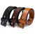BS040 Replacement Belt Genuine Full Grain Leather Belt Strap with Snaps on 1-1/2"(38mm) Wide