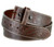 BS118 Genuine Full Grain Western Floral Engraved Tooled Leather Belt Strap with Snaps on 1-1/2"(38mm) Wide