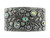 HA0850 LASRP Rhinestone Crystal Belt Buckle Antique Rectangle Floral Engraved Buckle (Crystal-AB)