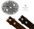 Timeless Tranquility Rhinestone Crystal Floral Buckle Genuine Full Grain Leather Belt 1-1/2"(38mm) Wide